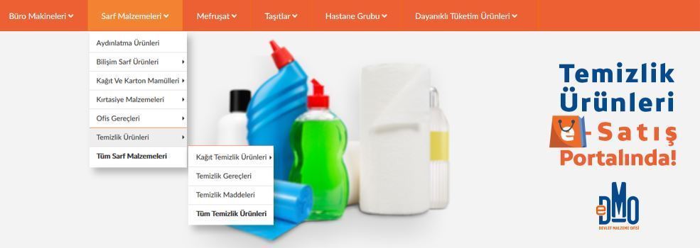 Temizlik Ürünleri e-Satış Portalında